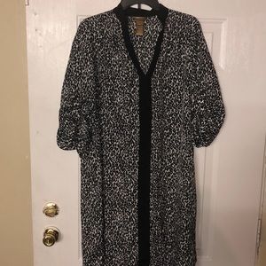 Sheer animal print dress